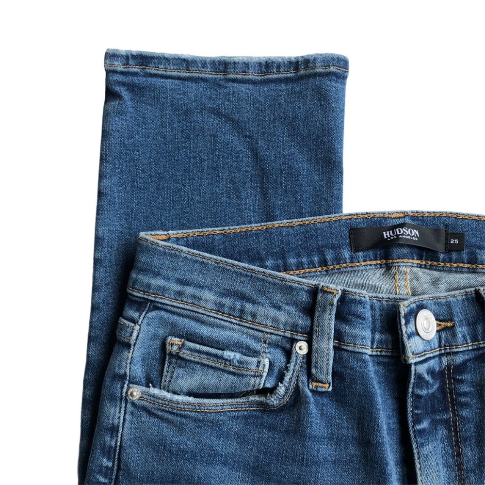 Hudson Nico Mid-Rise Slim Straight Crop Jeans 25 - Picture 8 of 12